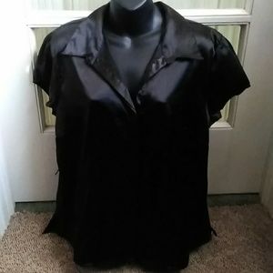 💰3/$20 Cato Short Sleeve Black Blouse